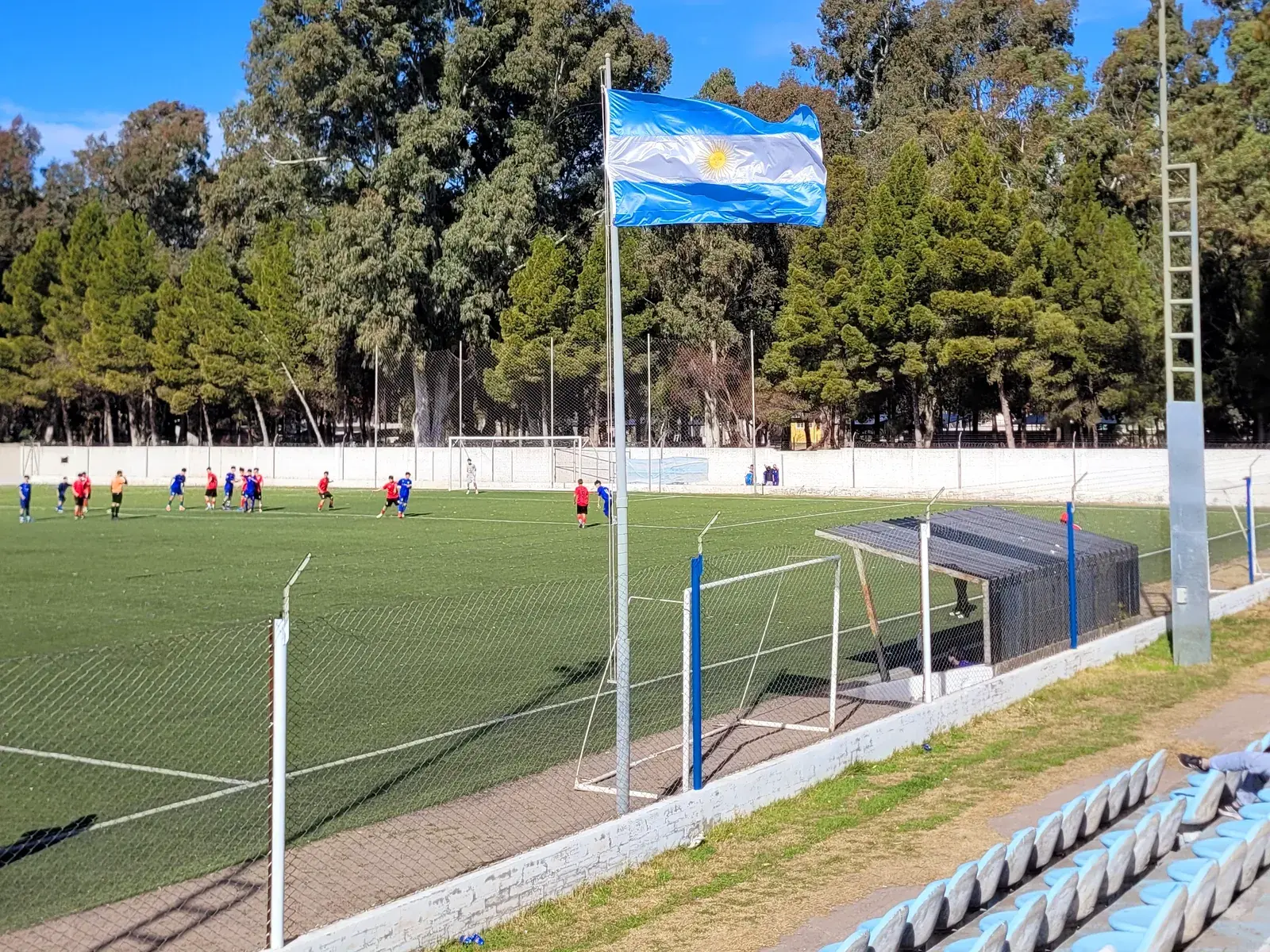 Estadio de fútbol del Sport Club Argentino, visto desde las gradas